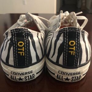 Custom designed OTF Zebra print Converse